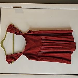 Torrid 2 flutter tank burnt orange/Rusty brown NWOT